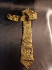 Cravatta Vintage 100% seta Roberto Capucci verde militare - AF7