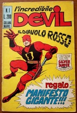 L'incredibile DEVIL N.1 Eeditoriale Corno con Manifesto - No resa - Ottimo
