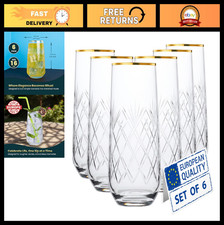 Set di 6 bicchieri con bordo