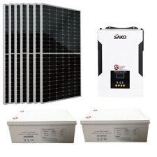 Kit Fotovoltaico con Accumolo 3KW, 5 Pannelli 580W, Inverter 3.5KW, 2 Batterie 2