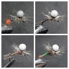 16 MOSCHE PARACADUTE PER PESCA