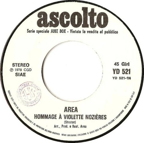 Area juke box hommage - 7",