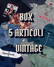 BOX ABBIGLIAMENTO VINTAGE PREMIUM 5 ARTICOLI UOMO E DONNA LAVATO GRADO A