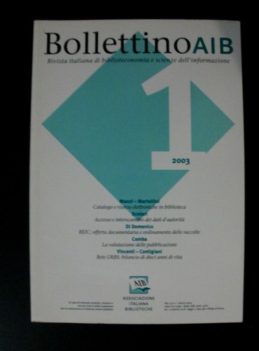 Bollettino aib 1 2003 - aib, 1-2003