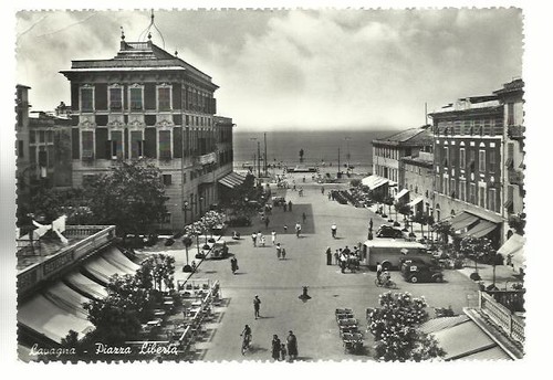 Vecchia cartolina lavagna - di,