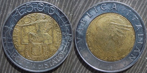 Italy 500 lire - lire, )