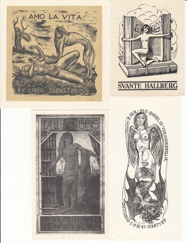 Exlibris bookplate erotico - exlibris,