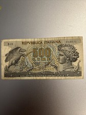 Rara banconota 500 lire Italia