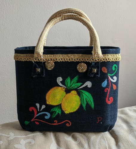 Borsa sicily dipinta - dipinta, mano
