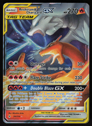 Reshiram charizard gx ultra - reshiram,