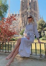 ZARA Camicia bianca a pois