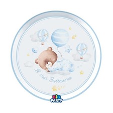 BATTESIMO piatti celeste bambino  per festa compleanno