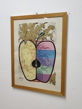 quadro Disegno Figura Firmato