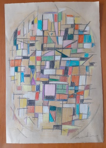 Quadro disegno astratto piet - quadro,