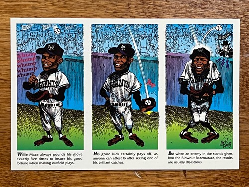 Cartolina baseball fumetto - cartolina,