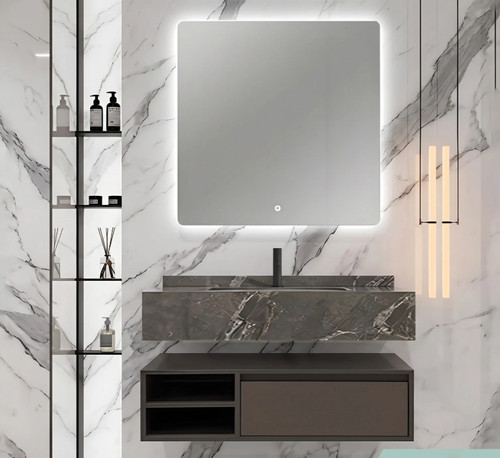 Arredo bagno sospeso marrone - bagno,