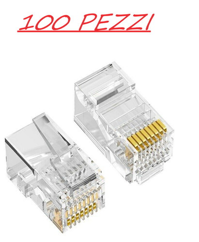100 pezzi plug x cavo - 100, rj