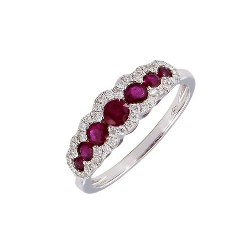 Anello veretta donna rubini - anello,