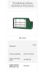 Glass showcase SCAIOLA PICCOLO