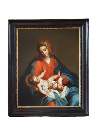 Antico dipinto olio madonna - olio,