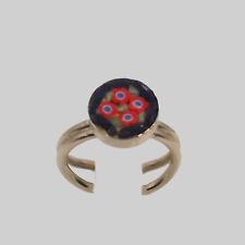 Art. 36 Anello Mosaico Bambina Vintage Anni 60/70 Allargabile New Old Stock