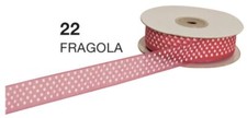 Nastro in organza a pois Fragola da 20 mm x 50 mt 0778