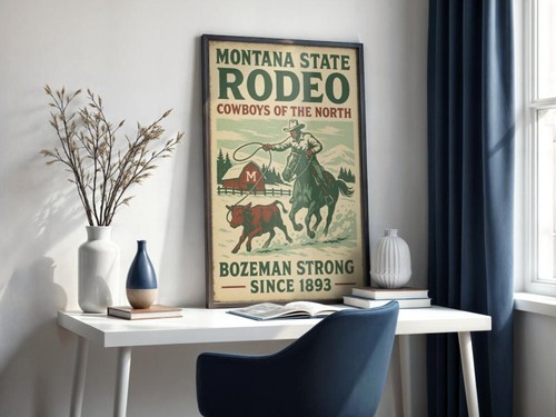Poster montana state - state, rodeo
