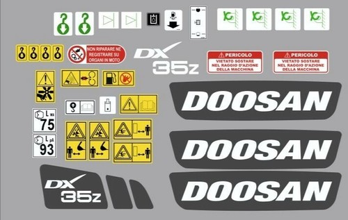 Doosan 35z decal kit - dx,
