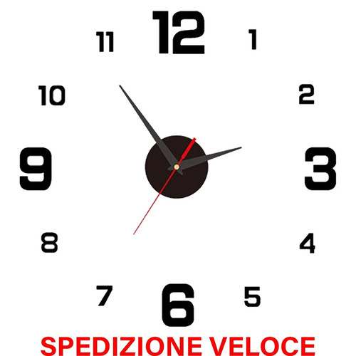 Orologio parete adesivo 3d - orologio,