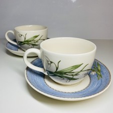Tazza e piattino Wedgwood Sarah's Garden SNOWDROP x 2 - Ottime condizioni