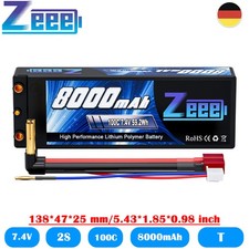 Zeeee 2S Lipo batteria 7,4 V 8000 mAh 100 C 4 mm spina Bullet to T per RC auto camion