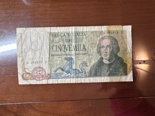 Banconota lire 5000 colombo - 5000,