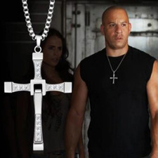 Collana Croce Dominic Toretto Fast And Furious Ciondolo Vin Diesel Argento Oro