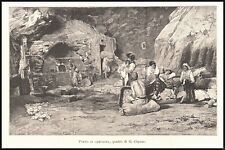 STAMPA 1894 FORNO DI CAMPAGNA QUADRO DI G.CAPONE CULTURA RURALE CONTADINA COSTUM