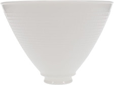 8 Inch Diameter I.E.S Style White Opal Glass Reflector Shade with Waffle Style P