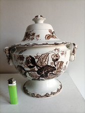 ANTICA ZUPPIERA IN TERRAGLIA EPOCA 800 CERAMICA VECCHIA MONDOVÌ GABUTTI CHIUSA