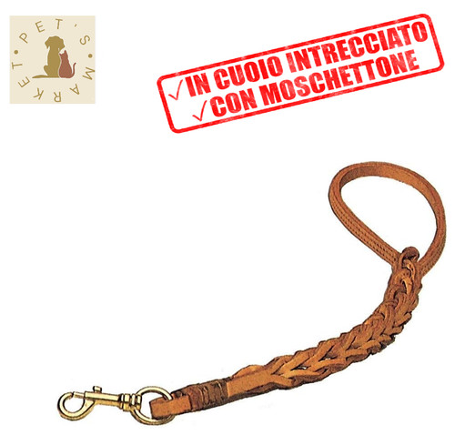 Guinzaglio cuoio naturale - guinzaglio,