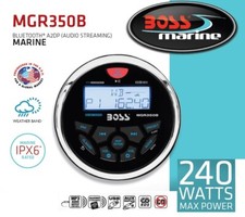 STEREO MGR 350B BOSS MARINE STAGNO CON BLUETOOTH E COPERCHIO GARANZIA ITALIA