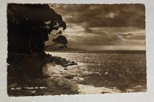 Cartolina piccola poesia - b/n,