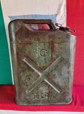 Militaria WW2 TANICA DI BENZINA USA ICC 5 L NESCO 1951 Original No Elmetto