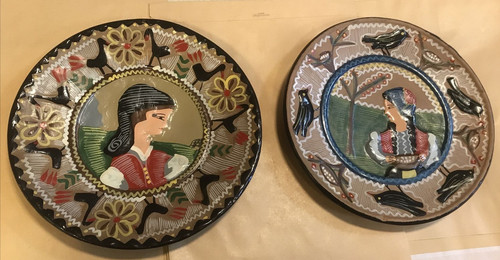 Coppia piatti terracotta - coppia,