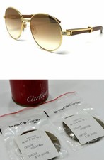 CARTIER Lenti 55 occhiali Lenses frame glasses replacem Bagatelle wood vintage