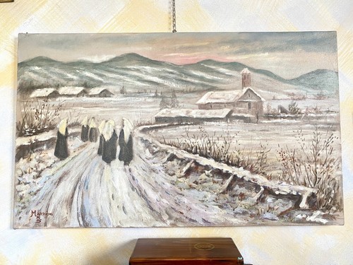Nevicata dipinto mano su - mano,