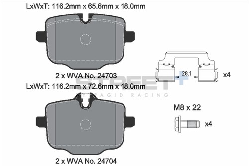 Pastiglie freni bmw - 5, (f10)