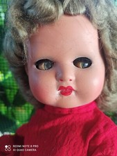 Bambola vintage anni 40  in bachelite e composizione h38 cm occhi che si muovono