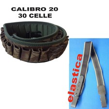 CARTUCCERA CALIBRO 20 CON CINGHIA ELASTICA BRETELLA FUCILE CACCIA 