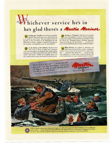 1945 martin aviation mariner - aviation,