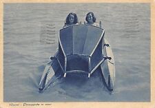 5263) RIMINI PASSEGGIATA SULò MARE, RAGAZZE SU PEDALO'. VIAGGIATA NEL 1942.