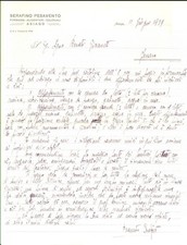 1929 ASIAGO (VI) Serafino PESAVENTO affitta appartamenti a forestieri *Lettera