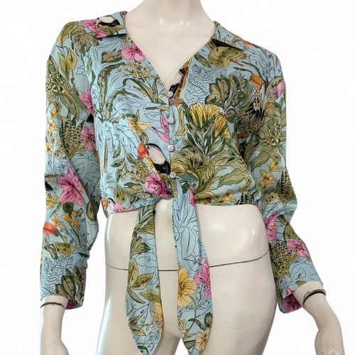 Zara camicia celeste fantasia - zara,